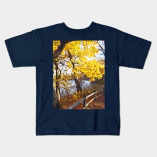 Autumn Path in the Park Kids T-Shirt